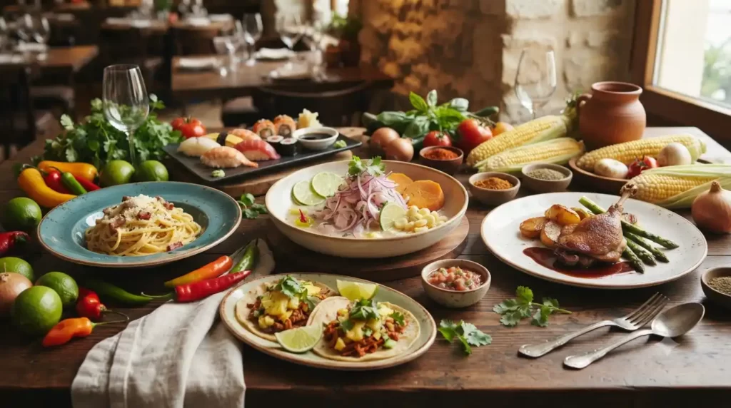Plato de gastronomía peruana 